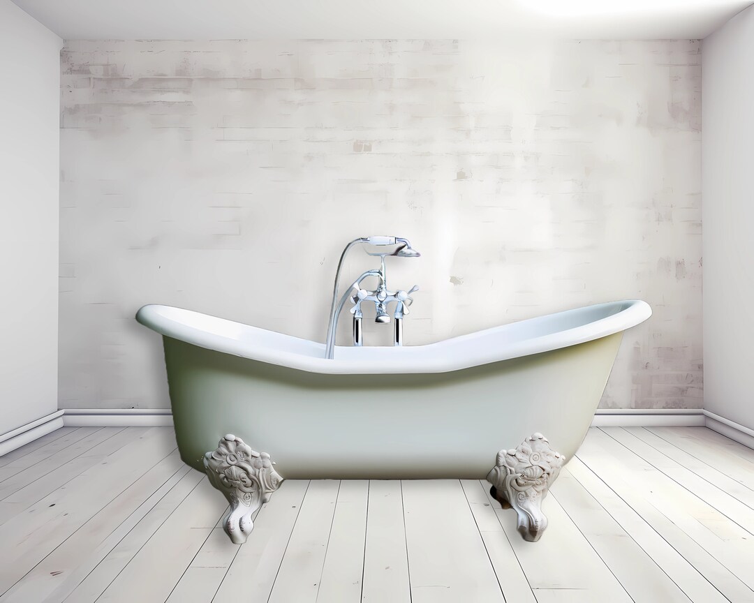 3 Bathtub Overlay Clipart PNG Images, Bonus 2 Empty Rooms, Bathroom