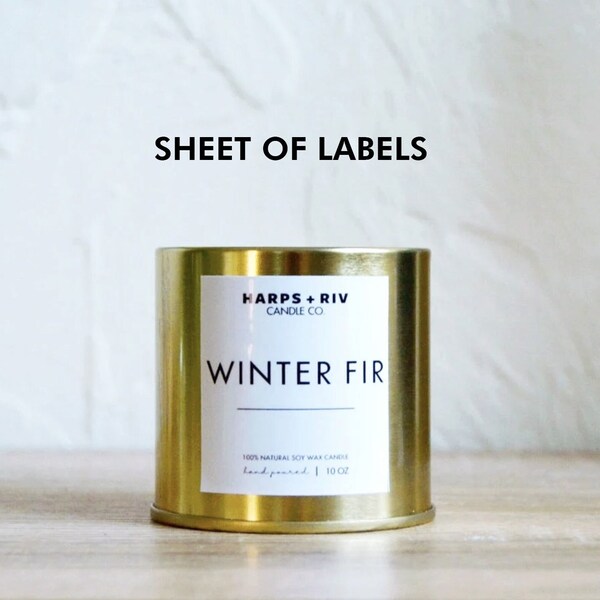 Custom Candle Labels Etsy