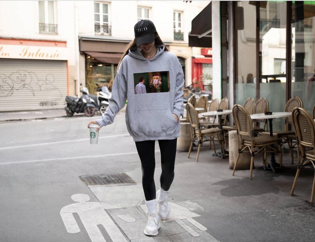 The One With the Turkey Hoodie Friends Gray Unisex Hoodie Etsy