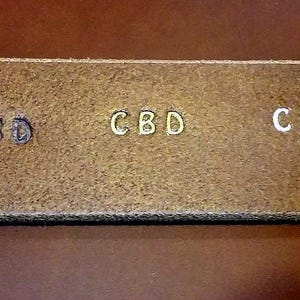Custom Stamped Lettering Belt: Personalized Initials