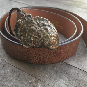 Tarpaulin Oyster Shell Leather Belt