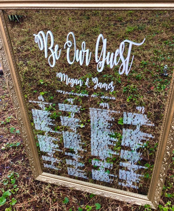 Seating Chart Wedding Mirror