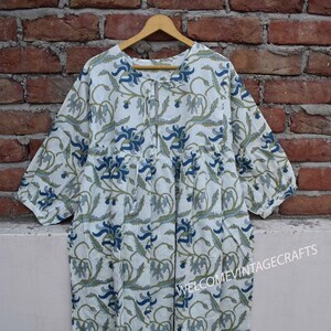 cotton dress Summer dress women with sleeves, floral dress women, Block printed dress, boho dress summer, Beach dress, Vacation dress