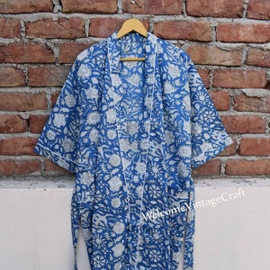 Bridal cotton Robe,Bridesmaids Robe,Wedding Dressing Gown - cotton Kimono Robe,Gift for her plus size dressing gown,Honeymoon Lounge Wear,