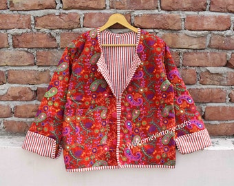 Embroidery Jacket Velvet & cotton Women Wear Front Open Kimono Stripe piping HandMade Vintage Jacket,Coats,New Style,Boho double side wear,