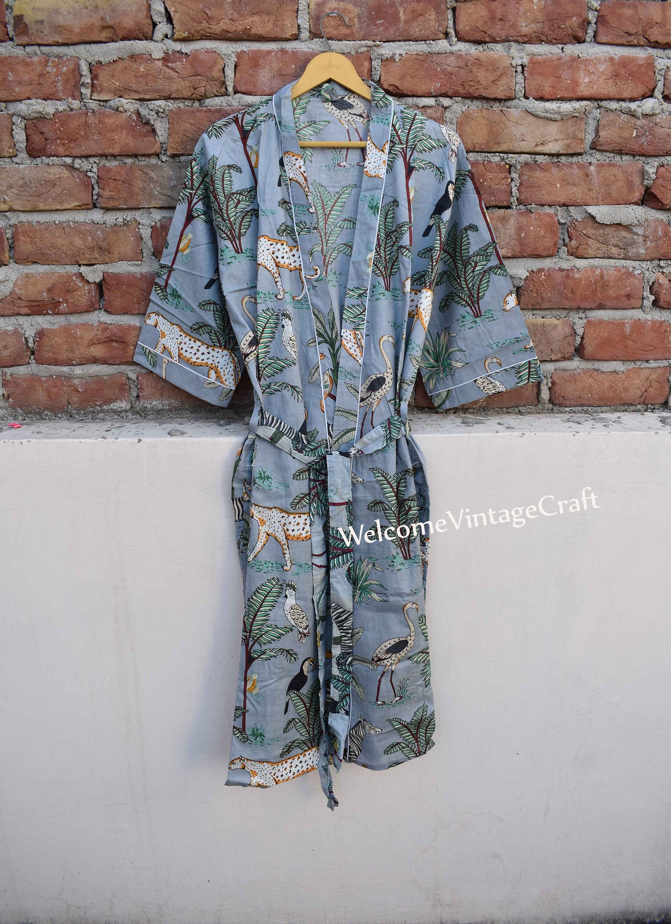 Indian Beach Kimono Robe ,Cotton Robe,Shower Robe, Maternity Robe Bath robe Dressing Gown,Long Short ,plus size unisex robes,robes for men