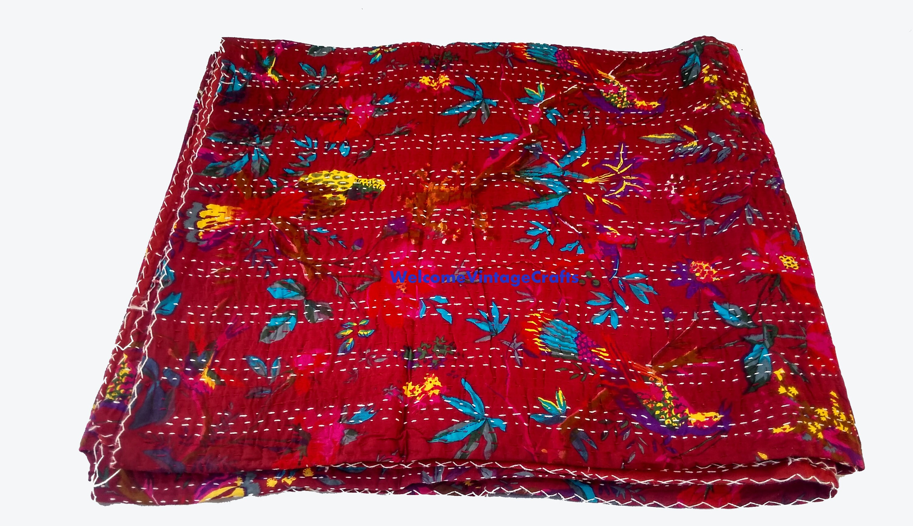 Brown Queen Size Quilt Floral Print King Size Quilt Etsy