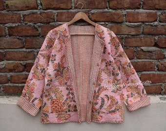 handgemachte braut Hochzeit Jacke Gesteppte Wende-Patchwork moderne gesteppte Mantel Jacke Blumen Vintage Mantel Mädchen Frauen Boho Hippie Kantha