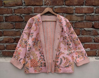 handmade bridal wedding jacket Quilted reversible patchwork modern quilted coat jacket floral vintage coat girls Women Boho hippie kantha