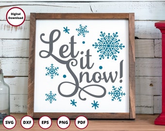 Download Let It Snow Svg Etsy
