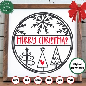 Christmas Tree SVG | Merry Christmas SVG | Christmas Sign SVG | Christmas tree png | round sign svg | Christmas Trees svg | snowflake svg