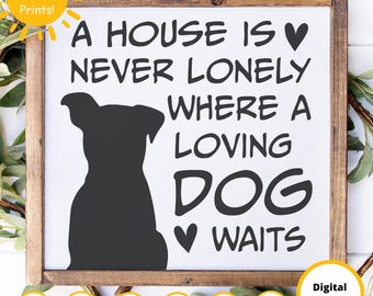 Home Is Where the Dog Is SVG | Dog Lover SVG | Dog Mom Sign | Pet Quote SVG | Farmhouse Decor | Cricut Cut File | Silhouette Design