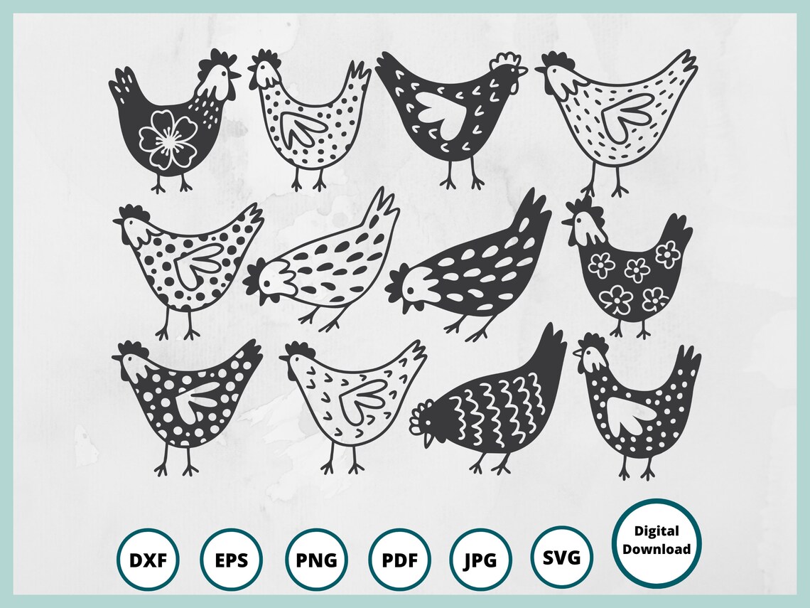 Pollolin Svg Pollo SVG / Gallina SVG / paquete de pollos SVG / paquete de pollo ...
