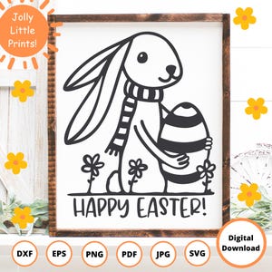 Easter Bunny SVG | Easter SVG | Happy Easter svg | Spring svg | easter egg svg | Easter bunny png | rabbit svg | Easter cut file | bunny dxf