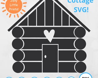 Cabin SVG | Cottage SVG | Log Cabin Cut File for Cricut & Silhouette | Rustic Lake Life SVG