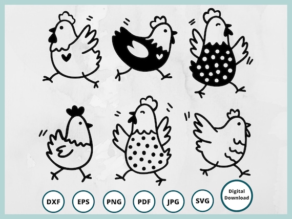 Funny Chicken SVG Bundle | Crazy Chicken Lady SVG | Farm Animal Cut Files | Hen Clipart| Rustic Farmhouse Chicken SVG | Chicken Shirt Design