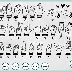 Língua de Sinais SVG | ASL SVG | Língua de Sinais Americana SVG | alfabeto asl SVG | letras asl SVG | surdo SVG | deficiente auditivo SVG | mão SVG