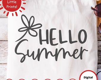 Hello Summer SVG | Summer Sign SVG | Summer SVG Files | Beach Life svg | Digital Download |  svg Files for Cricut, Silhouette, Glowforge
