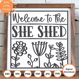 Ela derramou SVG | Jardim SVG | Primavera SVG | Flores silvestres SVG | Mulher forte SVG | Ao ar livre SVG | Capacho SVG | Bem-vindo SVG | Placa de madeira SVG