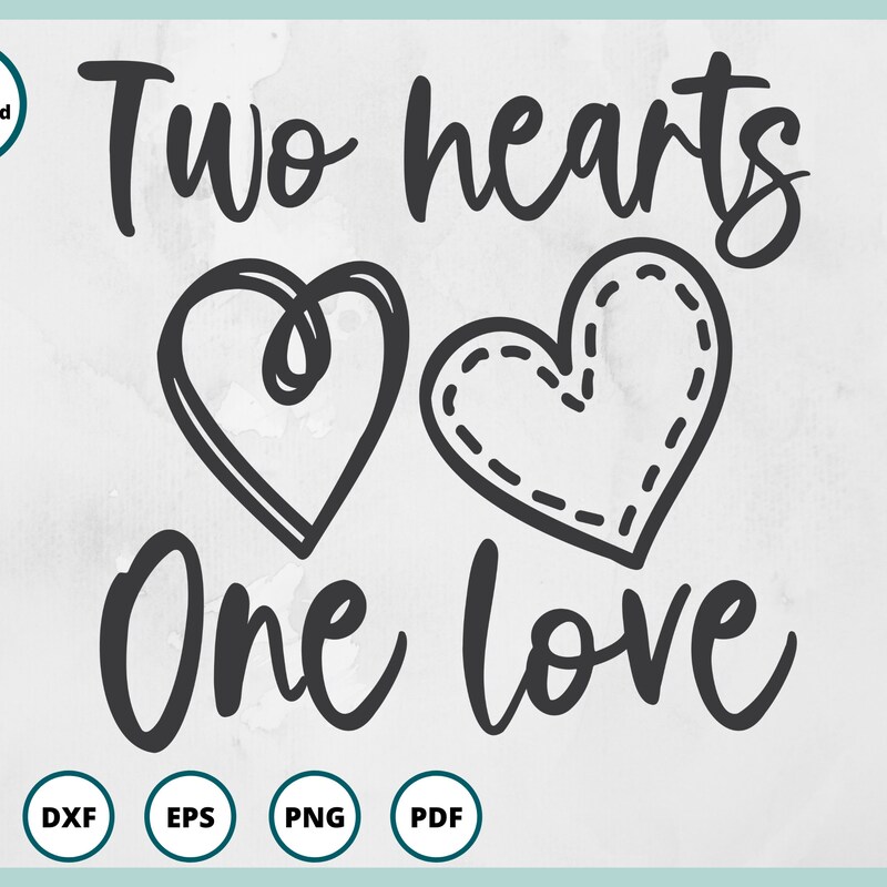 Two Hearts Svg - Etsy