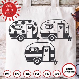 Camping Trailer SVG | Retro Camper Cut File for Cricut | Adventure SVG for Mugs, Camping Signs, Shirts | RV Life svg | Camper Gift