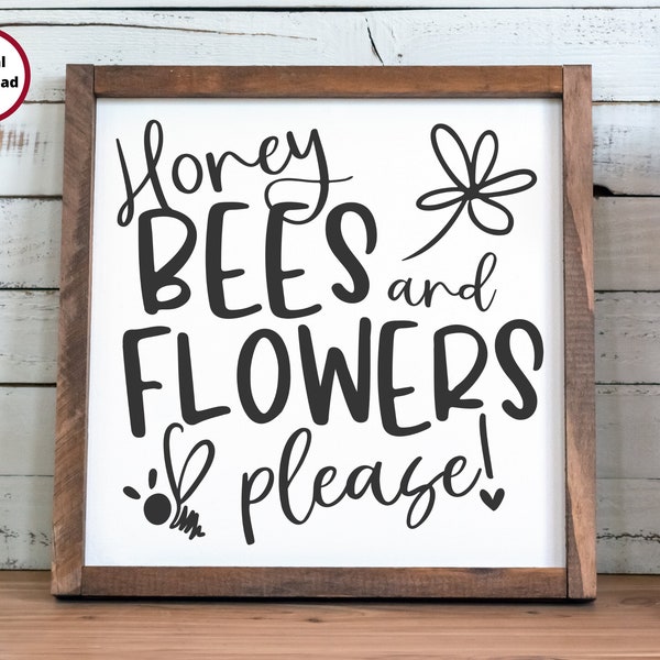 Bee SVG | Spring SVG | Bloom SVG | Honey Bee svg | daisy svg | garden svg | nature svg | garden sign svg | farmhouse sign svg | bee png