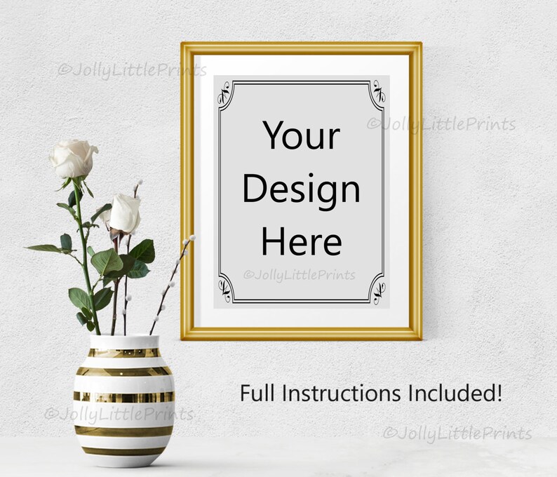 Frame Mockup Digital Background Art Print Mockup Digital Frame Etsy