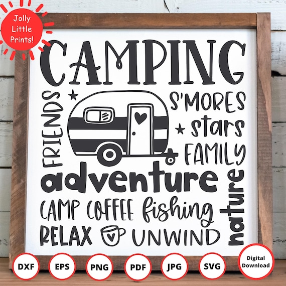 Camping SVG | Camper SVG | Happy Camper SVG | camping png | travel svg | trailer svg | camper life svg | rv svg | summer svg | camper decor