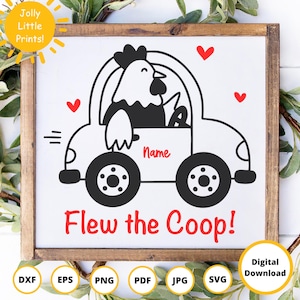 Poulet SVG personnalisé pour les moments de fête | Lime à découper de style campagnard pour l'artisanat