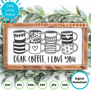 Caro caffè SVG / Bar del caffè SVG / Citazione sul caffè SVG / Tazza da caffè SVG / Caffeina SVG / Caffè divertente SVG / File Cricut per amanti del caffè