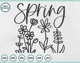 Spring SVG | Flower SVG | Wildflower SVG | Spring sign svg | daisy svg | summer svg | nature svg | plant svg | Flowers svg | bloom png