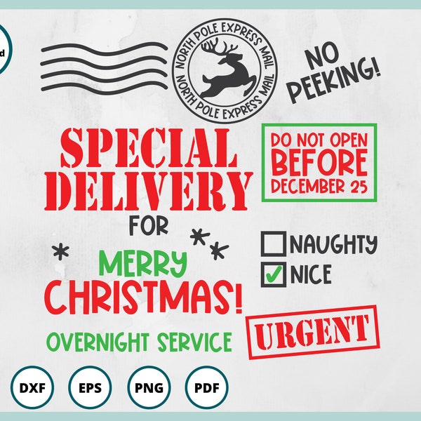 North Pole SVG | Santa mail SVG | Santa Sack SVG | Reindeer svg | Christmas Sack svg | Santa bag svg | Santa Claus svg | personalized svg