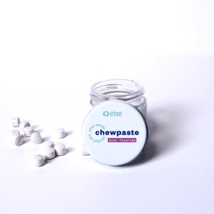 Fluoride Minty Vanilla Chewpaste Toothpaste | ETEE 192 tablets | Eteeshop your one stop zero waste shop