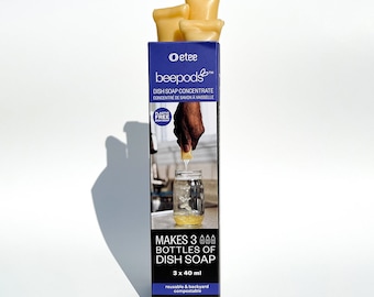 Unscented | Plastic-Free Dish Soap | (3, 6, or 9 pods) | Eteeshop - your one stop zero waste shop