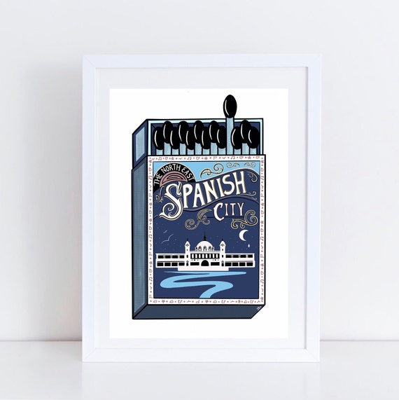 Spanish City Whitley Bay Matchbook Cards And Prints By Sofia Etsy etsy