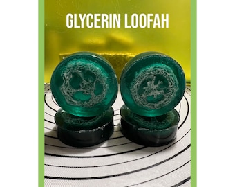 Loofah Soap Bar, Glycerin, Shea Butter, African Black Soap