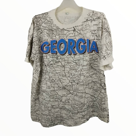 Vintage Georgia state map full print t shirt / che