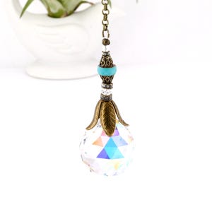 Handcrafted Crystal Sun Catcher: Asfour, Swarovski & Czech Glass Beads