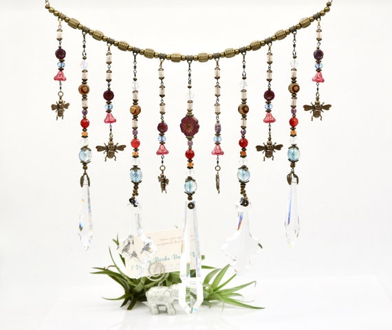 Unique Boho Crystal Hanging Beaded Curtain Window Necklace Etsy