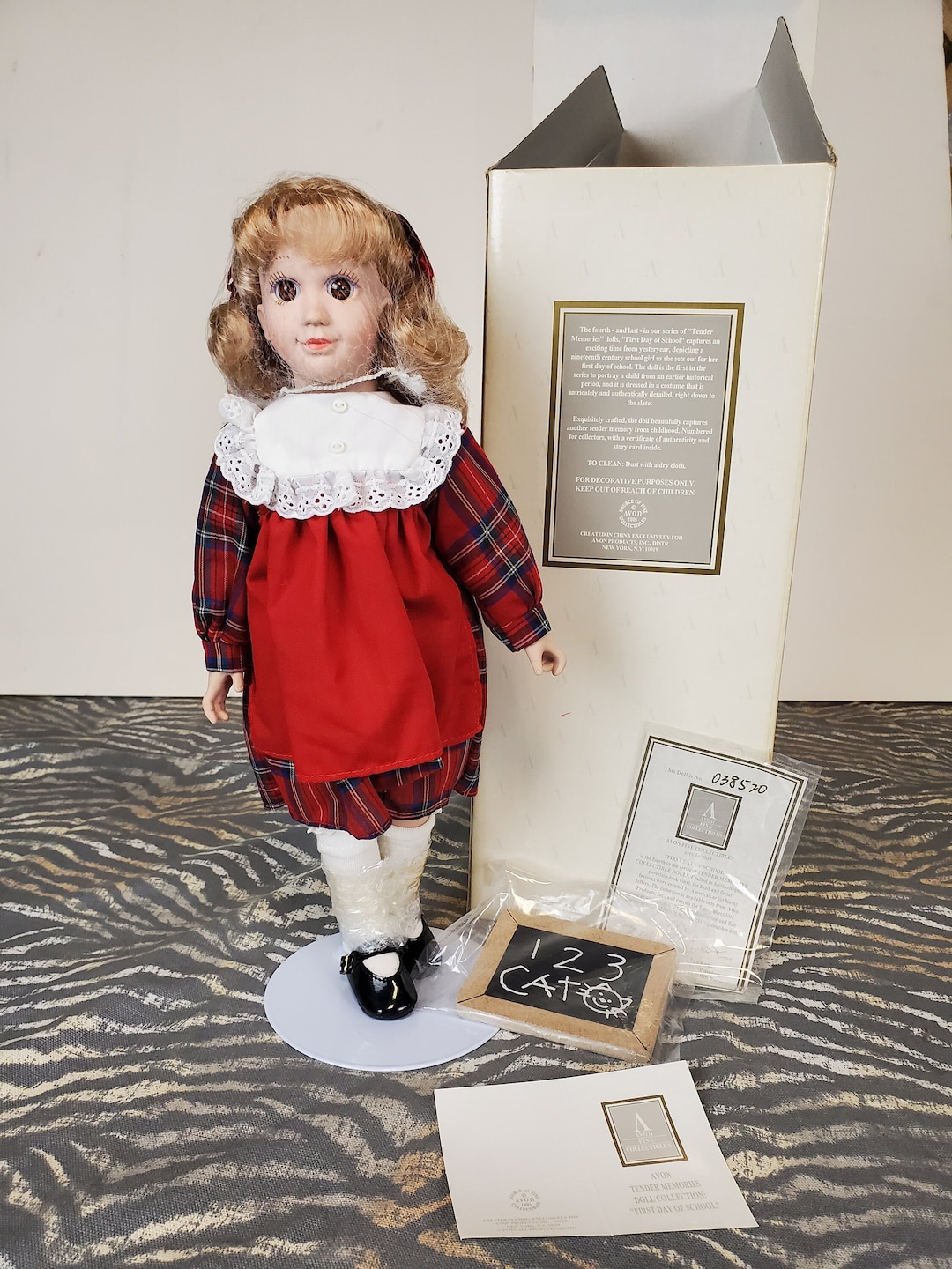 AVON Tender Memories Doll Collection first Day of School 1995 Etsy