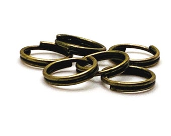 100, 500 or 1,000 BULK 8 mm Split Bronze Jump Rings, Wholesale findings, double jump rings | Ships Immediately from USA | BR873