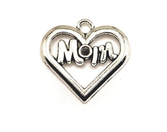15 Silver Mom Charm You are the heart of our family Mother Day Charm 23x27 2399 15 Silver Mom Charm You are the heart of our family Mother Day Charm 23x27 2399