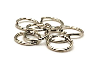 BK874 US Seller 100 500 or 1,000 BULK pcs 8mm Black Colored Open Jump Rings