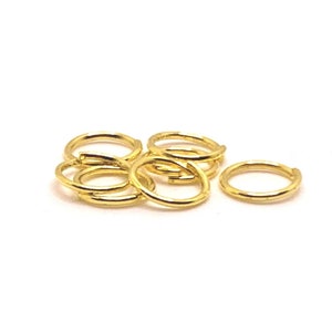 100, 500 or 1,000 BULK 7 mm Gold Plated Jump Rings, Bulk Findings, Open Rings, Jewelry Supply | Ships Immediately from USA | GL733