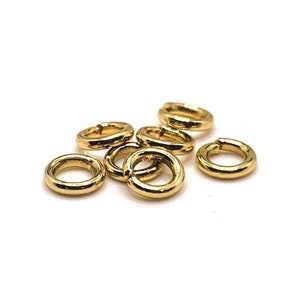 100, 500 or 1,000 BULK 5mm KC Gold Jump Rings, Bulk Findings, Open Rings, Thick Jump, 18 gauge, 18 g| Ships Immediately from USA | KC802