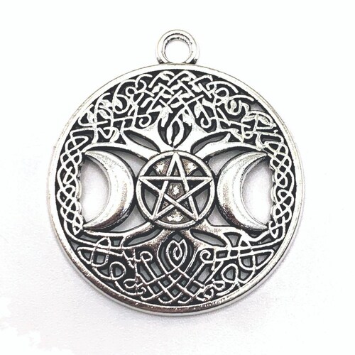 4 20 or 50 BULK Silver Wiccan Pendants Goddess Charm Mother Etsy