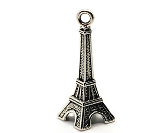 8 Eiffel Towel Charms Silver Eiffel Tower Charms Travel Charms 1-1139