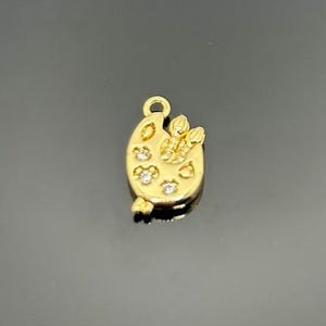 Pingente de paleta de tinta em ouro 18k, micropavimento de zircônia cúbica, paleta de arte, pingente de pintor | Envio imediato dos EUA | GL2253