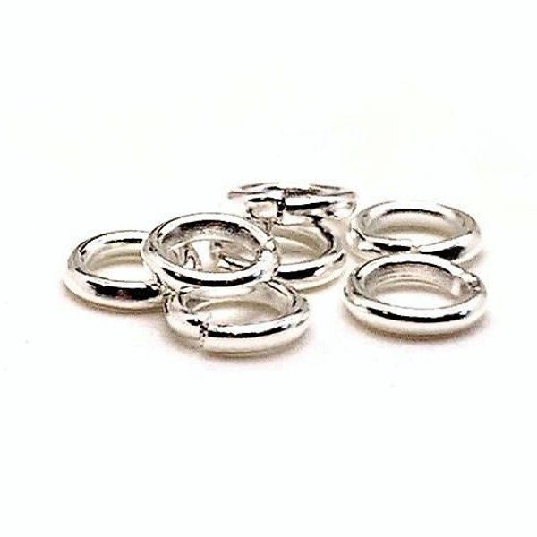 100, 500 or 1,000 5 mm Silver Plated Jump Rings, Bulk Findings, Open Rings, 18 gauge, 18 g, Thick | Ships Immediately from USA | SL856