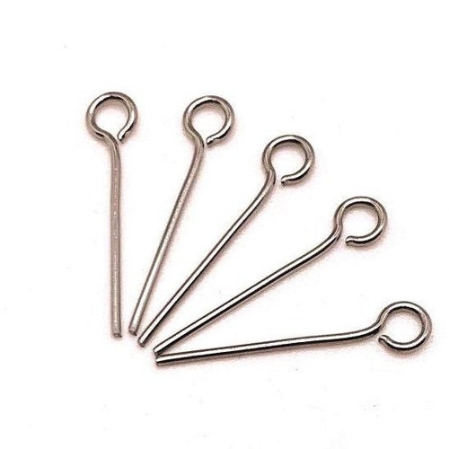 100 or 500 BULK 18 Mm Small Silver Plated Eyepins Wholesale Etsy